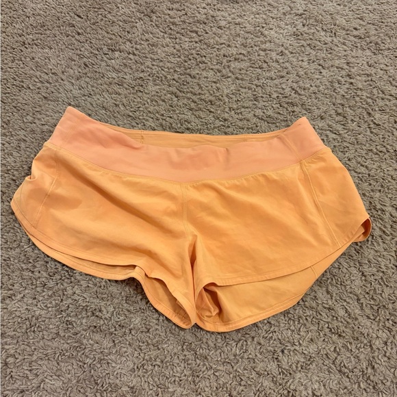 Lululemon Athletica Vibrant Orange Shorts - Picture 1 of 4